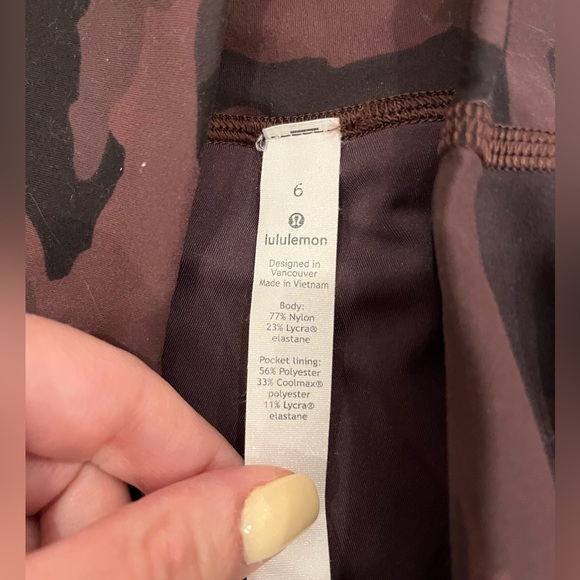 Lululemon Wunder Train High-Rise Tight 25" Camo Brown - Picture 3 of 3